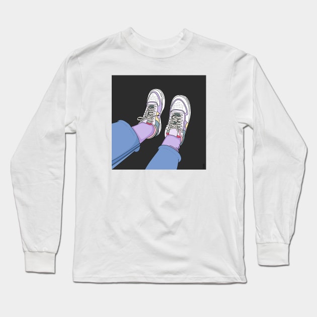 I love my purple shoes Long Sleeve T-Shirt by hazal kirikci